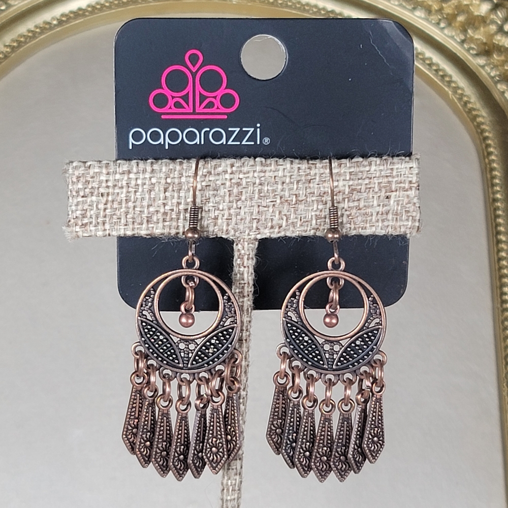 Paparazzi Copper Chandelier Earrings
